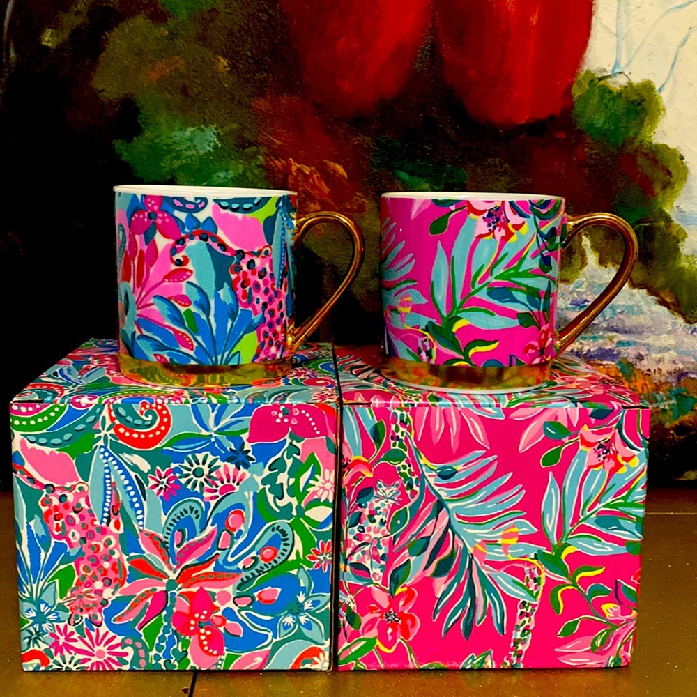 NWT 2 Lilly Pulitzer Ceramic Mugs